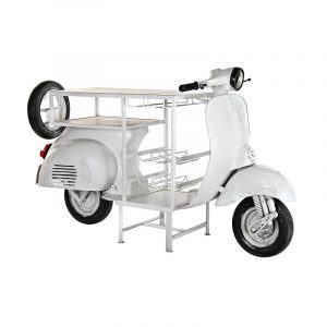 Botellero Moto Scooter Hierro Madera Mango, 3 Versiones, estilo Shabby - Imagen 3