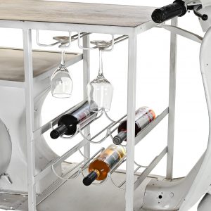 Botellero Moto Scooter Hierro Madera Mango, 3 Versiones, estilo Shabby - Imagen 8