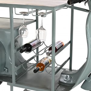 Botellero Moto Scooter Hierro Madera Mango, 3 Versiones, estilo Shabby - Imagen 9