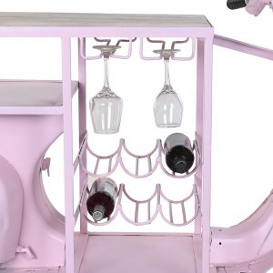 Botellero Moto Scooter Hierro Madera Mango, 3 Versiones, estilo Shabby - Imagen 10