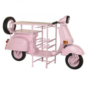 Botellero Moto Scooter Hierro Madera Mango, 3 Versiones, estilo Shabby - Imagen 2