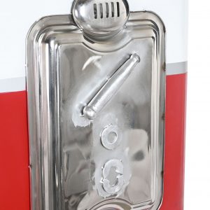 Botellero Hierro Cola Desgastado, Rojo Blanco estilo Vintage - Imagen 5