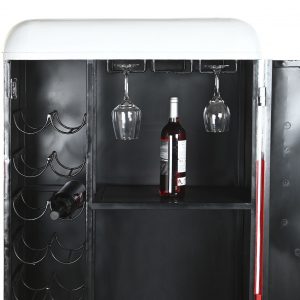 Botellero Hierro Cola Desgastado, Rojo Blanco estilo Vintage - Imagen 7