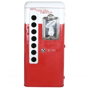 Botellero Hierro Cola Desgastado, Rojo Blanco estilo Vintage - Imagen 2