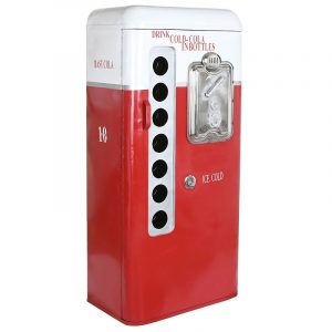 Botellero Hierro Cola Desgastado, Rojo Blanco estilo Vintage - Imagen 1