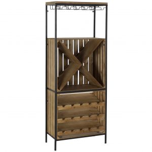 Botellero Abeto Metal Natural 15 Botellas estilo Cottage, Vintage - Imagen 3