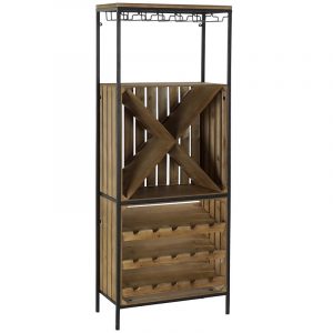 Botellero Abeto Metal Natural 15 Botellas estilo Cottage, Vintage - Imagen 1