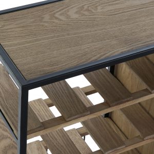 Botellero Madera Abeto MDF Metal, Cottage Vintage Retro - Imagen 5