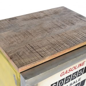 Estantería Botellero, Diseño Gasolinera, Amarillo, estilo Vintage Retro - Imagen 6