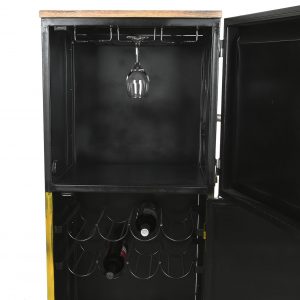 Estantería Botellero, Diseño Gasolinera, Amarillo, estilo Vintage Retro - Imagen 8