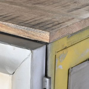 Estantería Botellero, Diseño Gasolinera, Amarillo, estilo Vintage Retro - Imagen 9