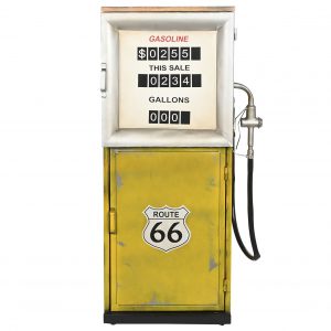 Estantería Botellero, Diseño Gasolinera, Amarillo, estilo Vintage Retro - Imagen 3