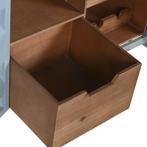 Botellero Container Metal Madera MDF Azul Celeste, estilo Vintage - Imagen 9