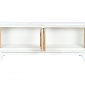 Mueble TV Abeto Madera MDF, Blanco Natural, 4 Puertas, ambiente Alpino - Imagen 6