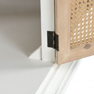 Mueble TV Abeto Madera MDF, Blanco Natural, 4 Puertas, ambiente Alpino - Imagen 8