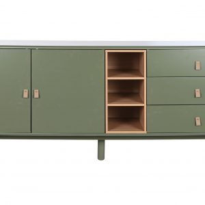 Buffet Aparador Mueble TV Madera MDF, 3 Cajones 2 Puertas, estilo Scandi Urban - Imagen 5