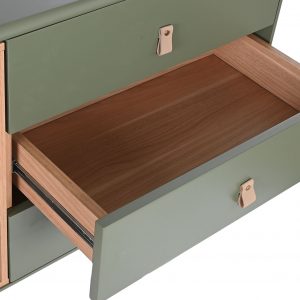 Buffet Aparador Mueble TV Madera MDF, 3 Cajones 2 Puertas, estilo Scandi Urban - Imagen 15