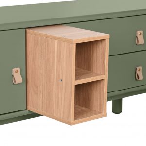 Mueble TV Madera MDF PU, 2 Cajones 1 Puertas, estilo Scandi Urban - Imagen 20
