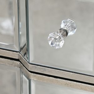 Buffet Mueble TV Madera MDF, 6 Cajones Espejo, estilo moderno Glam - Imagen 2