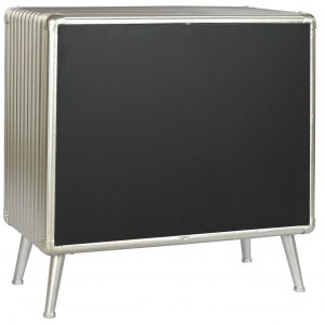 Aparador Plateado Diseño Metal Madera MDF, Vintage Retro - Imagen 11