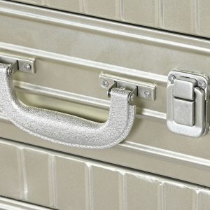 Aparador Plateado Diseño Metal Madera MDF, Vintage Retro - Imagen 7