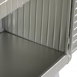 Aparador Plateado Diseño Metal Madera MDF, Vintage Retro - Imagen 10