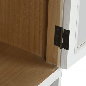 Mueble TV Madera Paulownia, Puertas Cristal, estilo Scandi Nordico - Imagen 9