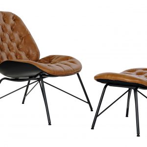 SET Butaca y Banqueta Reposapiés, Metal Vintage - Imagen 6