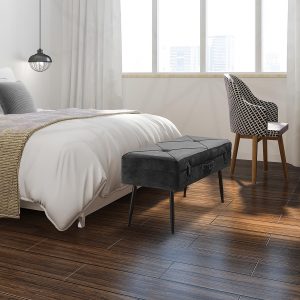 Banco Banquete Taburete, Pie de Cama Baul, Acabado Terciopelo - Imagen 23