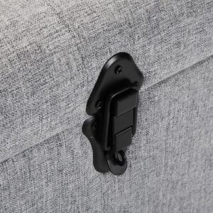 Banquete Taburete Pie de Cama Banco, Almacenamiento, Marrón y Gris - Imagen 8