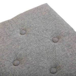 Banquete Taburete Pie de Cama Banco, Almacenamiento, Marrón y Gris - Imagen 11