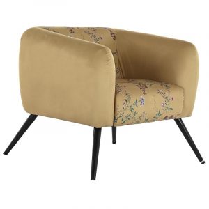 Sillón Flores Poliéster Estilo Shabby Chic, Metal Distintos Colores - Imagen 2