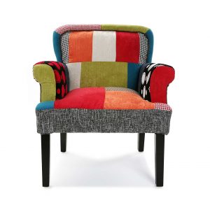 Butaca Moderna Patchwork Algodon Multicolor Vintage Clasica - Imagen 2