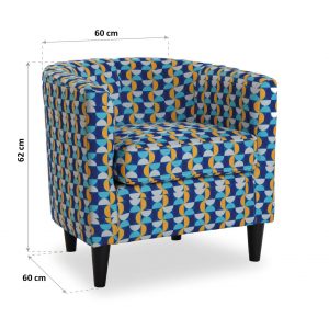 Sillon Butaca Orejera estilo Vintage y Clasico Moderno Colorido - Imagen 4