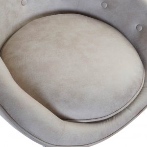 Sillón Acero Lino, Oficina Beige, 114cm altura, 360º Giratorio - Imagen 3