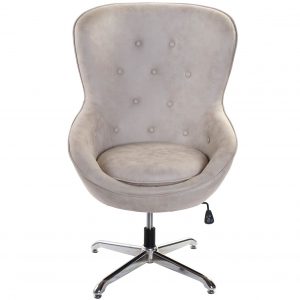 Sillón Acero Lino, Oficina Beige, 114cm altura, 360º Giratorio - Imagen 2
