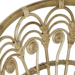 Sillón Ratán con Cojín Blanco Algodón, Exterior Interior - Imagen 6