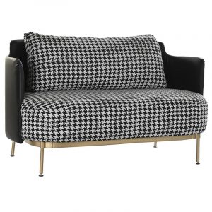 Elegante Moderno Sofá 2 Plazas Pata de Gallo, estilo Glam - Imagen 1