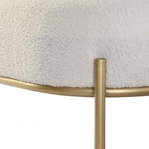 Sofá 2 Plazas Poliéster Metal, Beige & Rosa, Glam Chic Moderno Elegante - Imagen 12