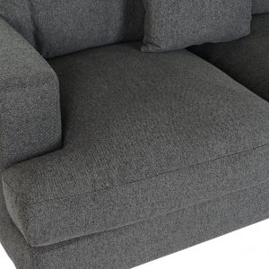 Sofá 3 Plazas Poliéster Madera, Crema & Gris estilo Moderno - Imagen 8