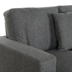 Sofá 3 Plazas Poliéster Madera, Crema & Gris estilo Moderno - Imagen 10