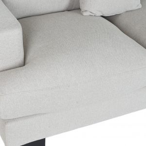 Sofá 3 Plazas Poliéster Madera, Crema & Gris estilo Moderno - Imagen 9