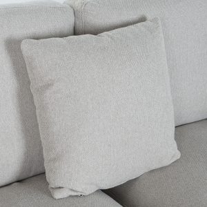 Sofá 3 Plazas Poliéster Madera, Crema & Gris estilo Moderno - Imagen 13