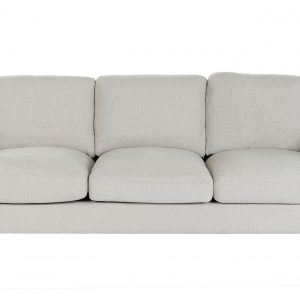 Sofá 3 Plazas Poliéster Madera, Crema & Gris estilo Moderno - Imagen 7