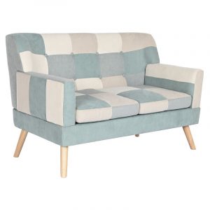 Elegante Moderno Sofá 2 Plazas Estilo Scandi nórdico, Lino y Hevea - Imagen 1