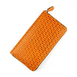 Cartera Grande de Piel, Grabado Estilo Flower of Life, Flor de la Vida - Imagen 6