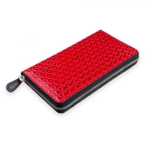 Cartera Grande de Piel, Grabado Estilo Flower of Life, Flor de la Vida - Imagen 13