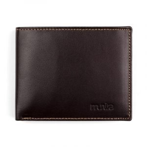 Cartera Billetera, Americano Monedas, de Piel Liso color Marrón - Imagen 1