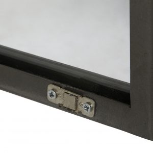 Aparador Mueble Madera Metal, 4 Puertas, estilo Industrial, Cristal - Imagen 11