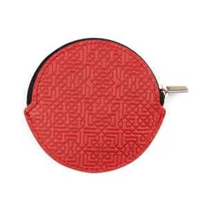 Monedero de Piel Repujada, Grabado Arabesco, Redondo, distintos colores - Imagen 6